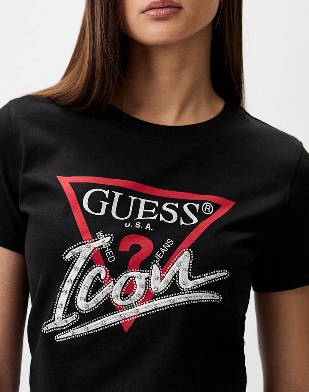 GUESS SS CN ICON TEE WOMENS T-SHIRT