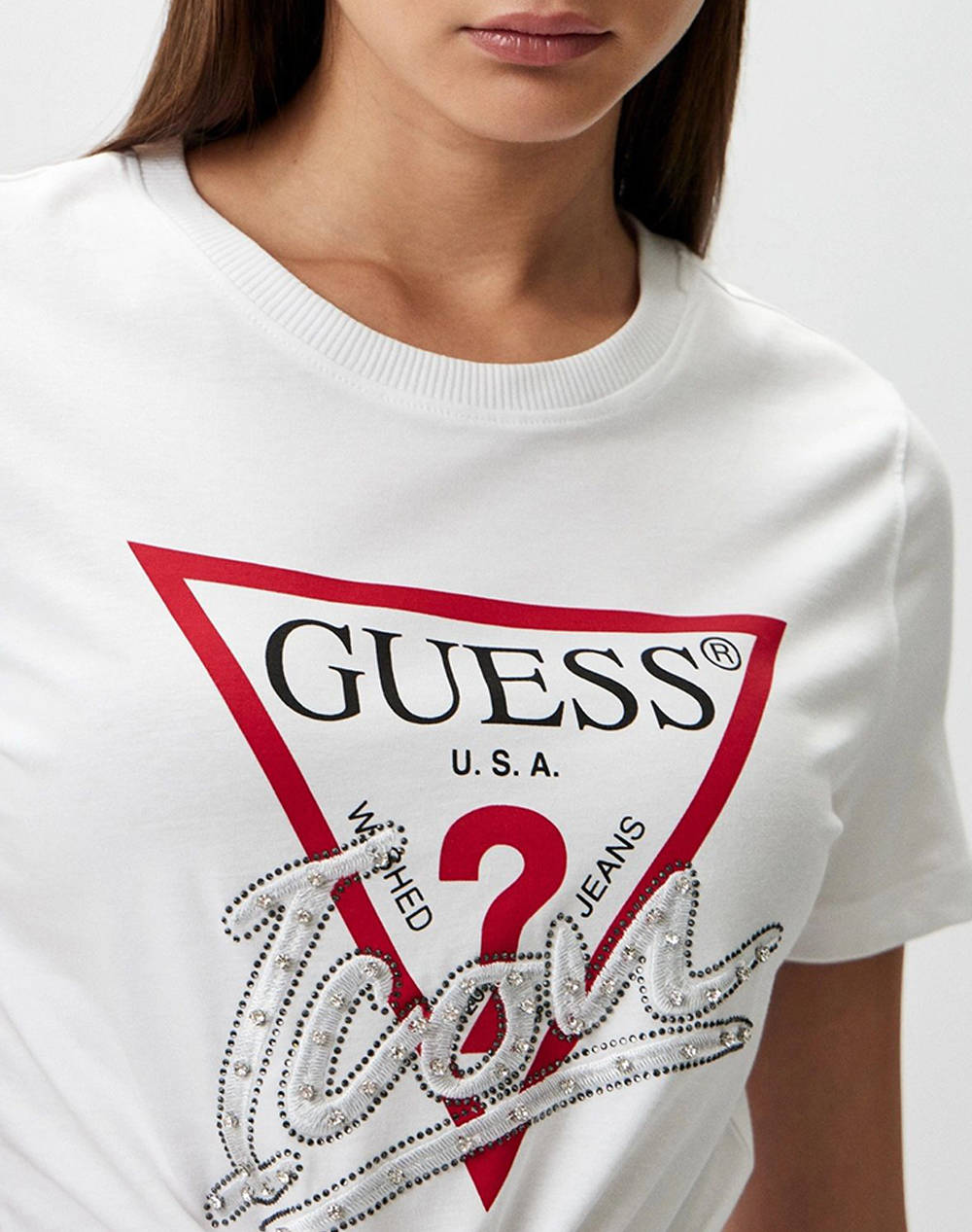 GUESS SS CN ICON TEE WOMENS T-SHIRT