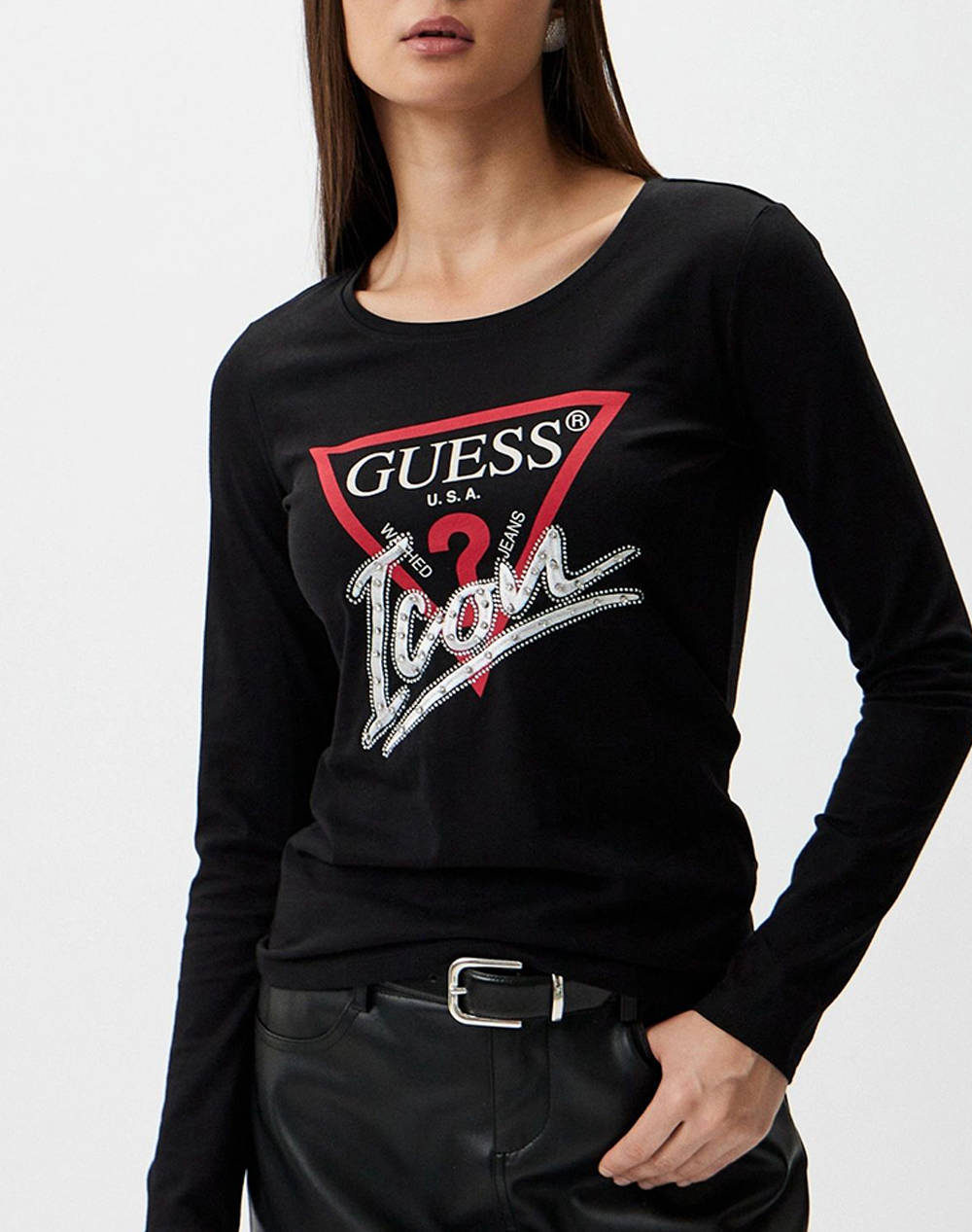 GUESS LS RN ICON TEEWOMENS SWEATSHIRT