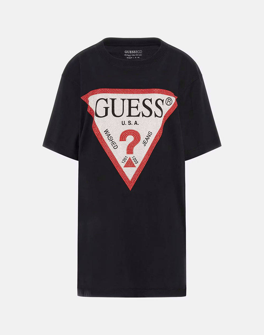 GUESS SS CN SHINY TRIANGLE TEE WOMENS T-SHIRT