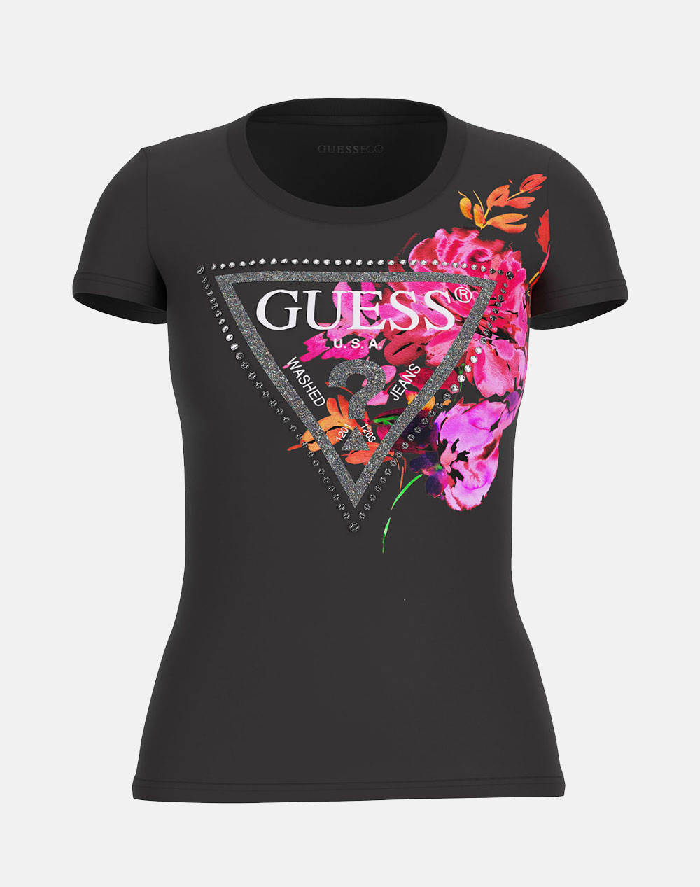 GUESS SS CN TRIANGLE PEONY ДАМСКА ТЕНИСКА