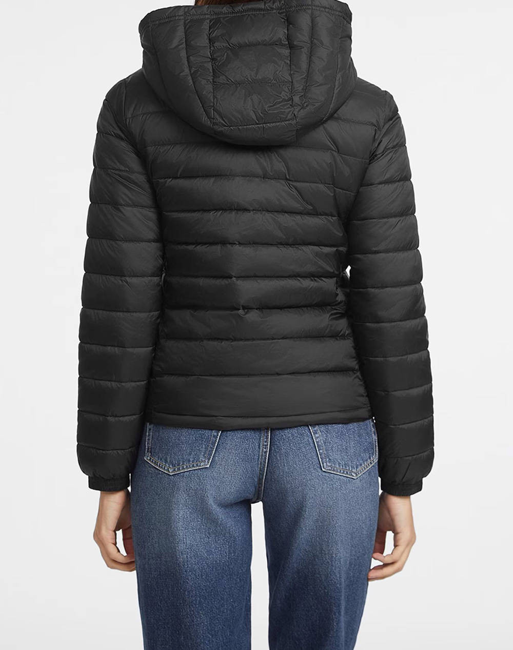 GUESS JEANS GJ HOODED PUFFER WOMENS JACKET