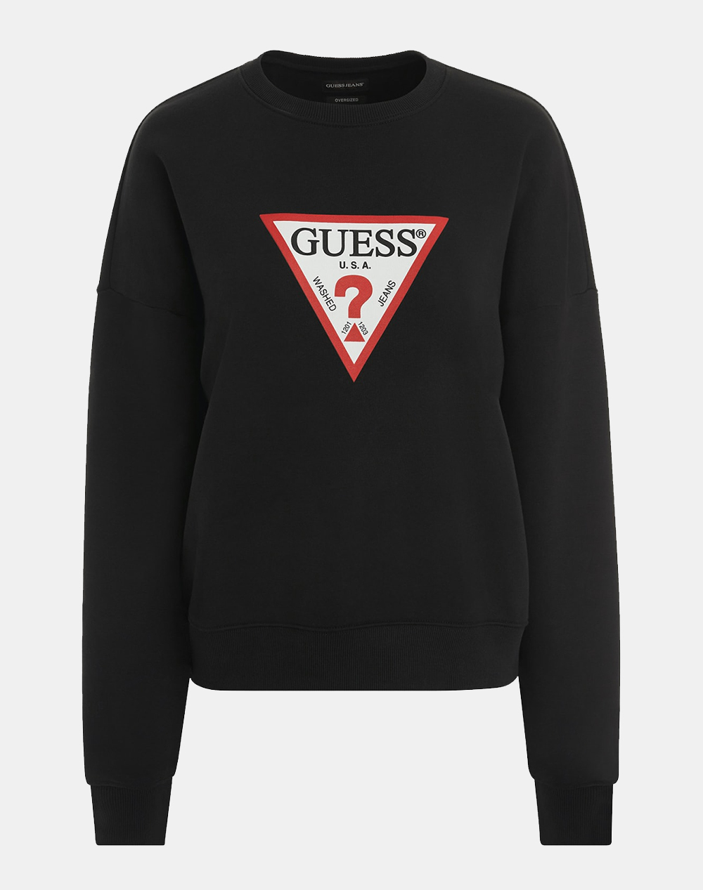 GUESS JEANS GJ CN OS ICONIC TRIANGLE SWEAT WOMENS SWEATER