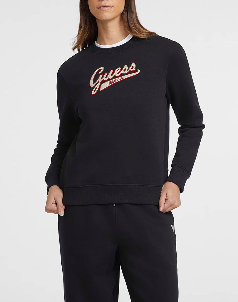 GUESS JEANS GJ CN REG GUESS J SCRIPT SWEAT WOMENS SWEATER