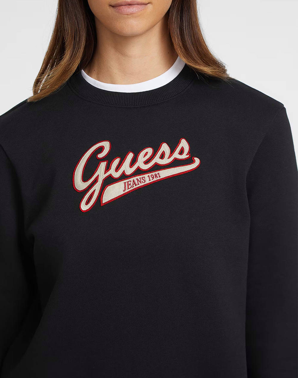 GUESS JEANS GJ CN REG GUESS J SCRIPT SWEAT WOMENS SWEATER