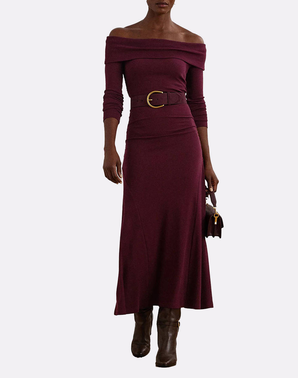 LAUREN RALPH LAUREN ELOWYN-LONG SLEEVE-DAY DRESS