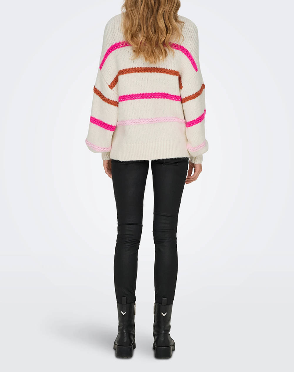 ONLY ONLMY LS STRIPE HIGH NECK KNT