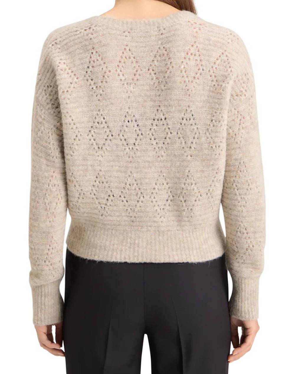 SCOTCH&SODA BOUCLE V-NECK RELAXED PULLOVER