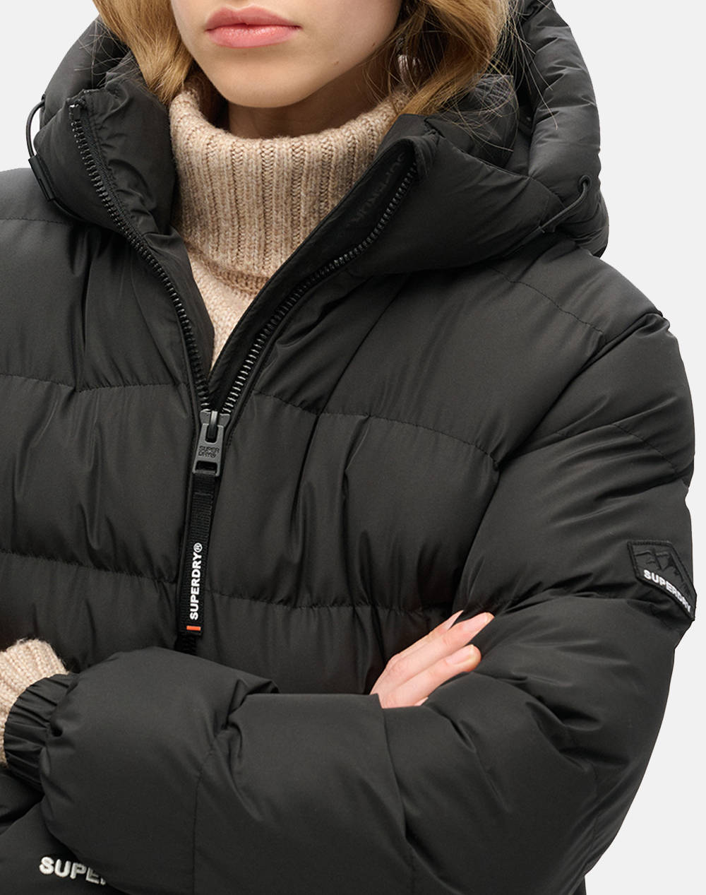 SUPERDRY D2 SDCD HOODED SPORTS PUFFER JACKET ДАМСКО ЯКЕ