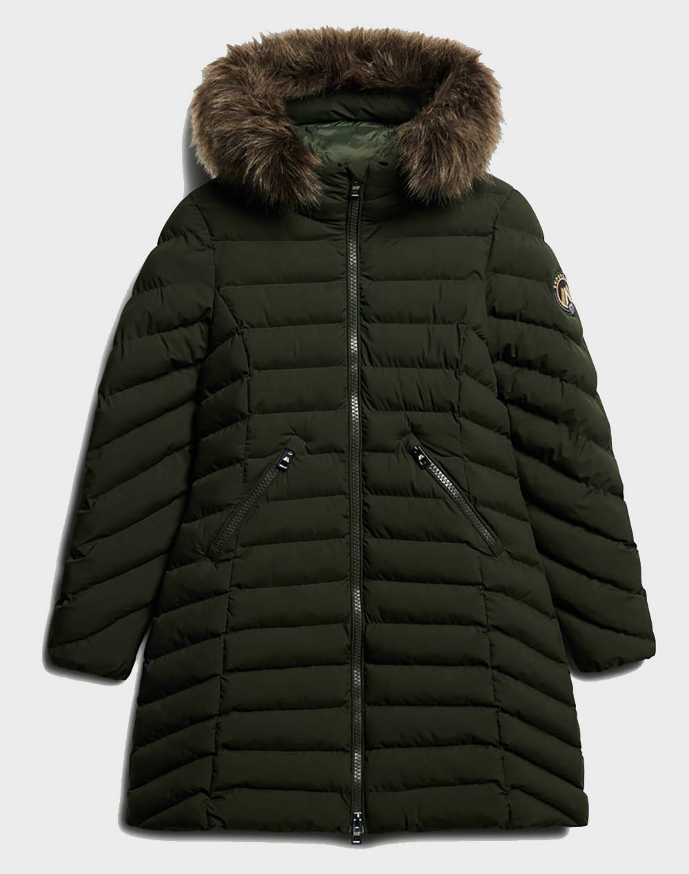 SUPERDRY D2 OVIN FUJI FAUX FUR HOOD MID LENGTH ДАМСКО ЯКЕ