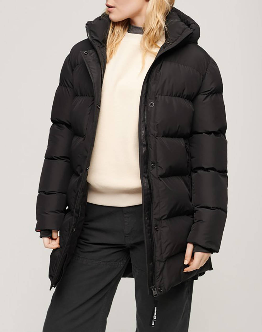 SUPERDRY D2 SDCD HOODED SPORTS PUFFER MID JKT ДАМСКО ЯКЕ