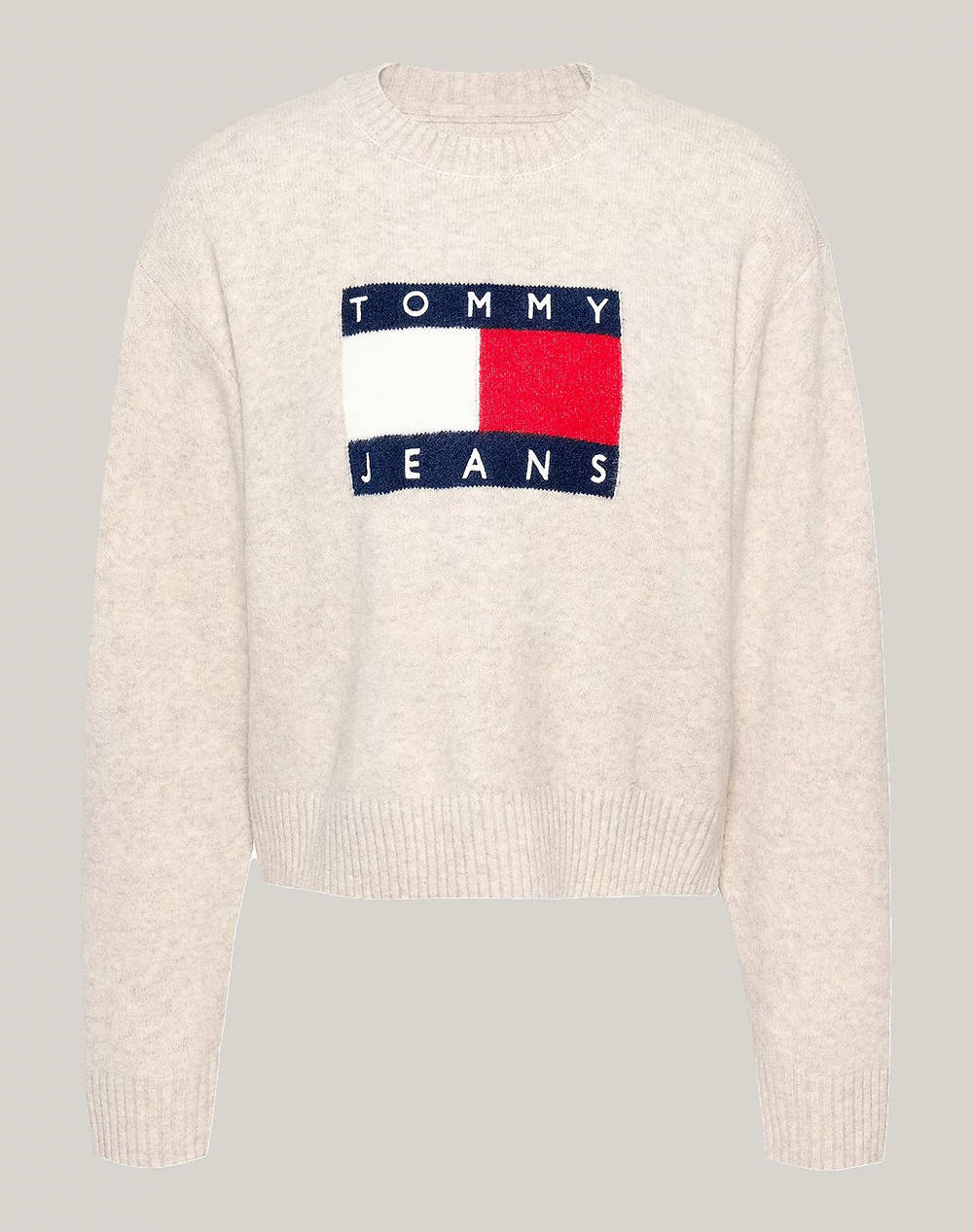 TOMMY JEANS TJW MELANGE FLAG SWEATER EXT