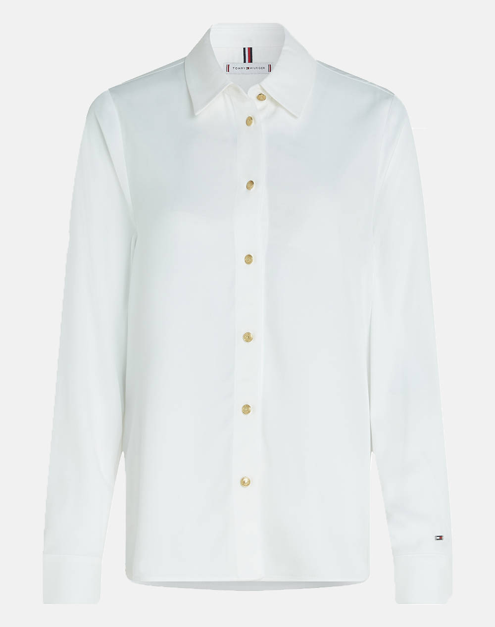 TOMMY HILFIGER GOLD BUTTON VISCOSE LS SHIRT