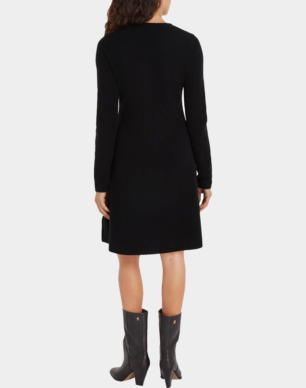 TOMMY HILFIGER SOFT WOOL FLARED C-NK SWT DRESS