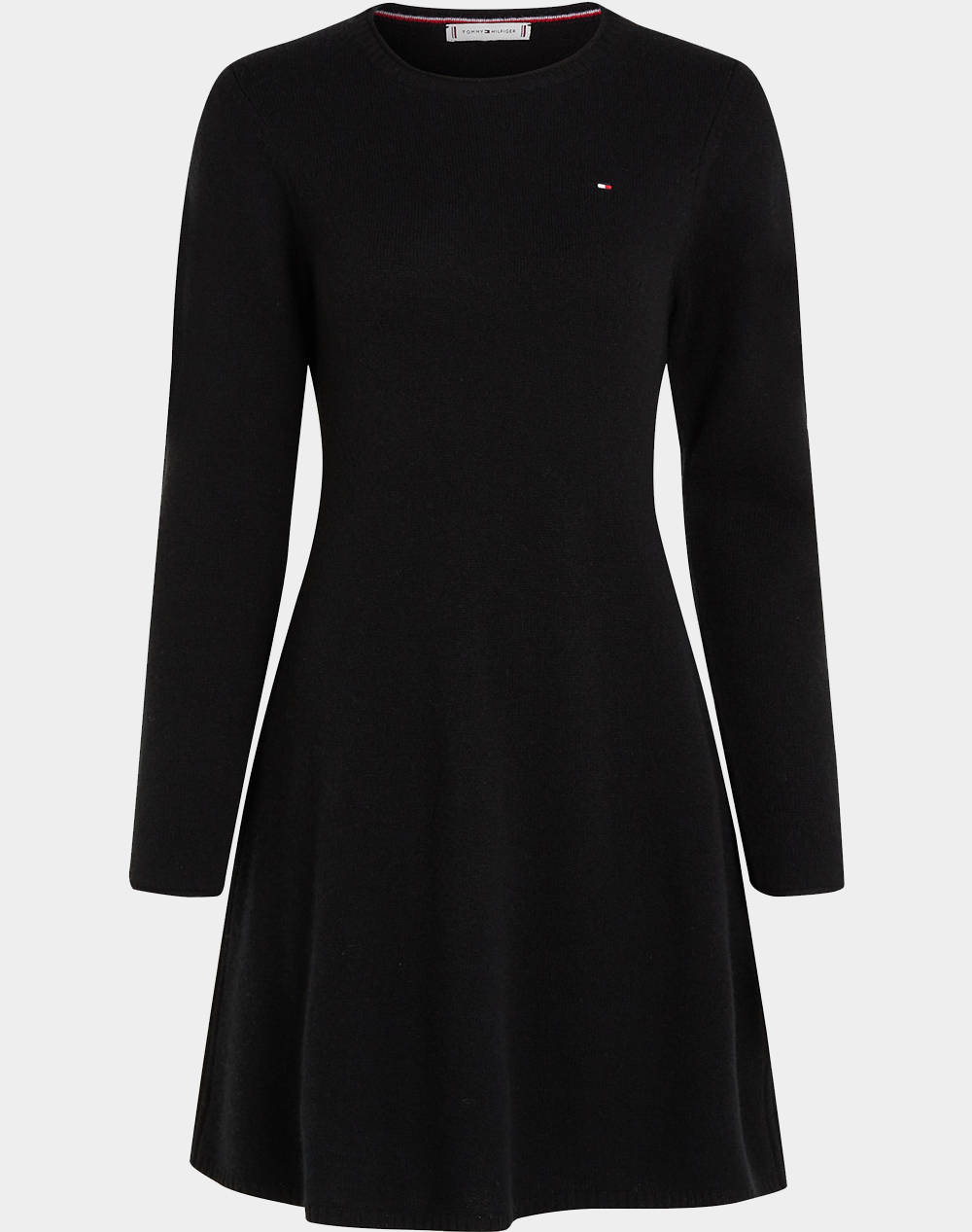 TOMMY HILFIGER SOFT WOOL FLARED C-NK SWT DRESS