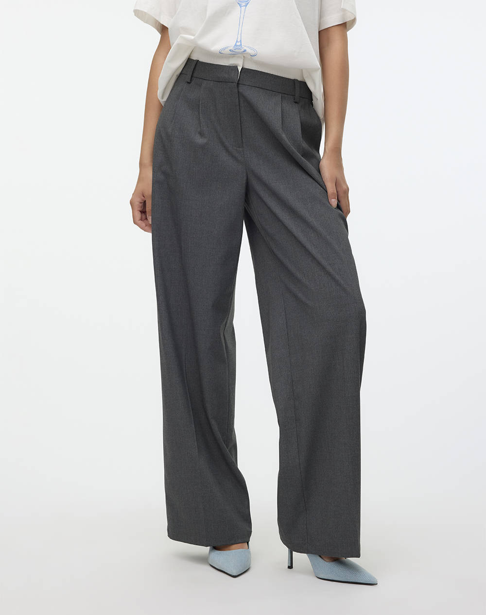 VERO MODA VMMADJA MW WIDE BOXER DETAIL PANT