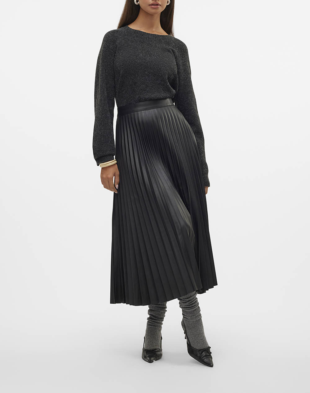 VERO MODA VMBELLAHOLLY HW 7-8COATED SKIRT