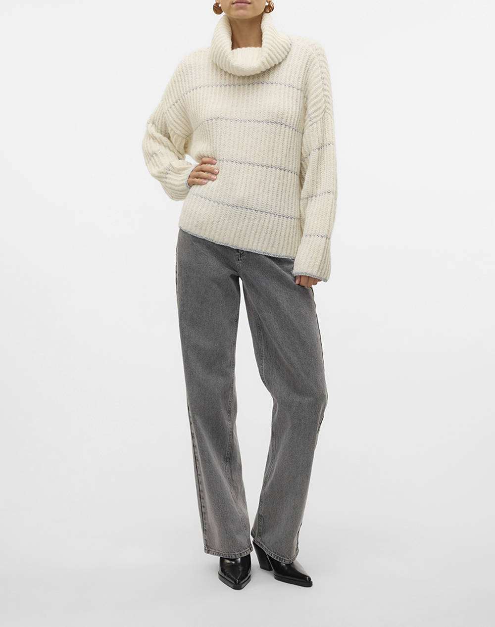 VERO MODA VMSHILA LS COWLNECK PULLOVER GA