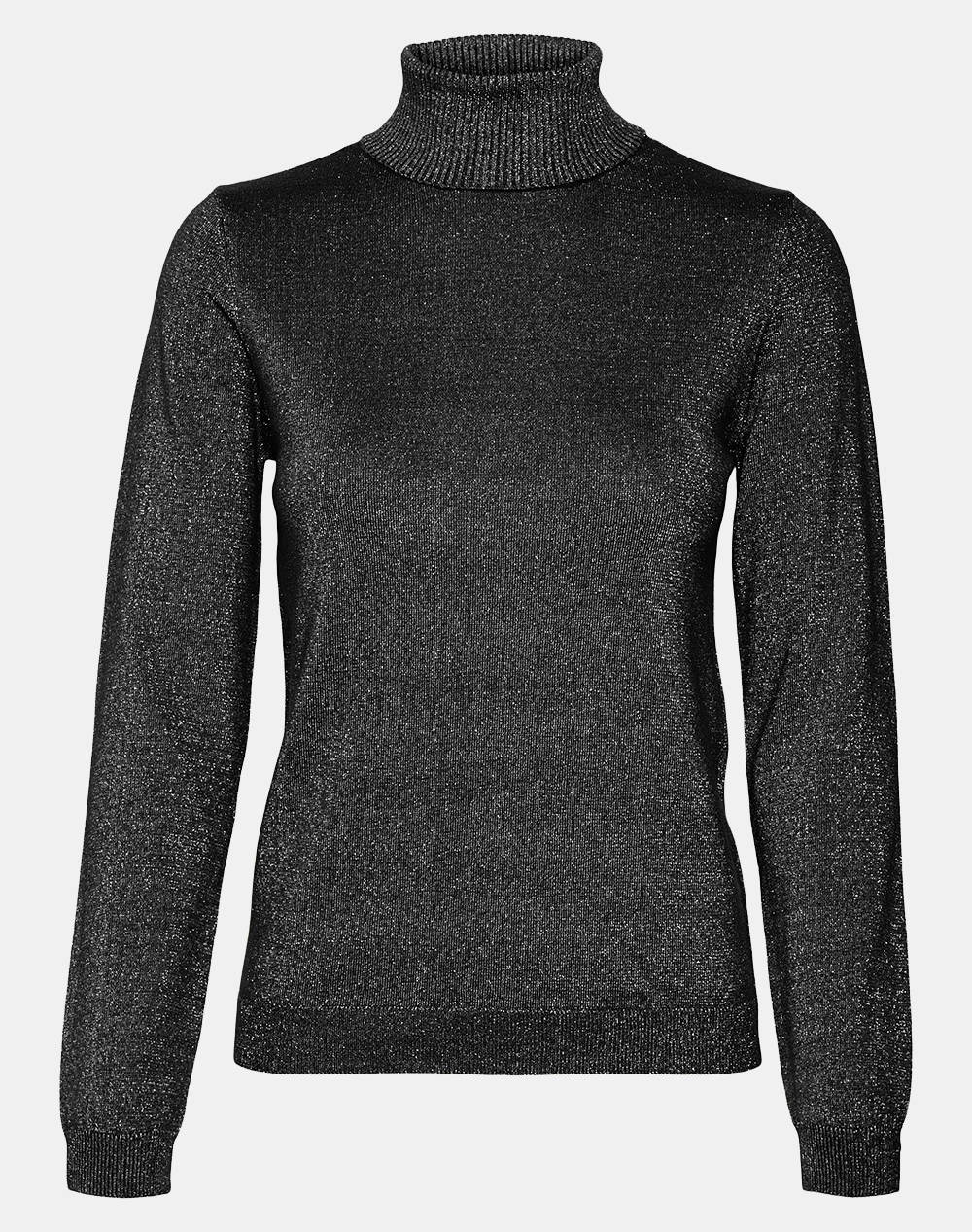 VERO MODA VMHAPPYSHINE LS ROLLNECK PULLOVER BOO