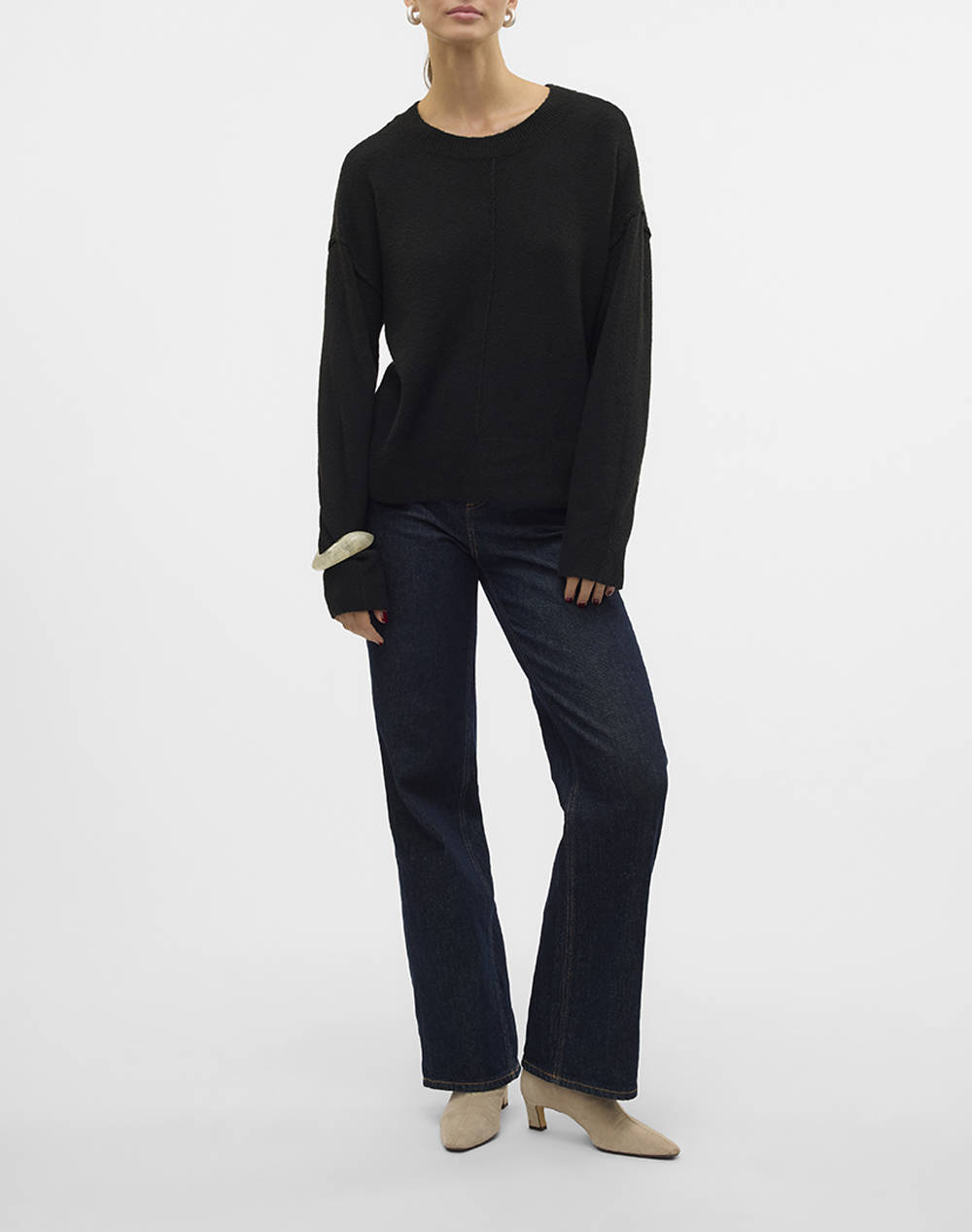 VERO MODA VMESTI LS O-NECK PULLOVER GA BOO