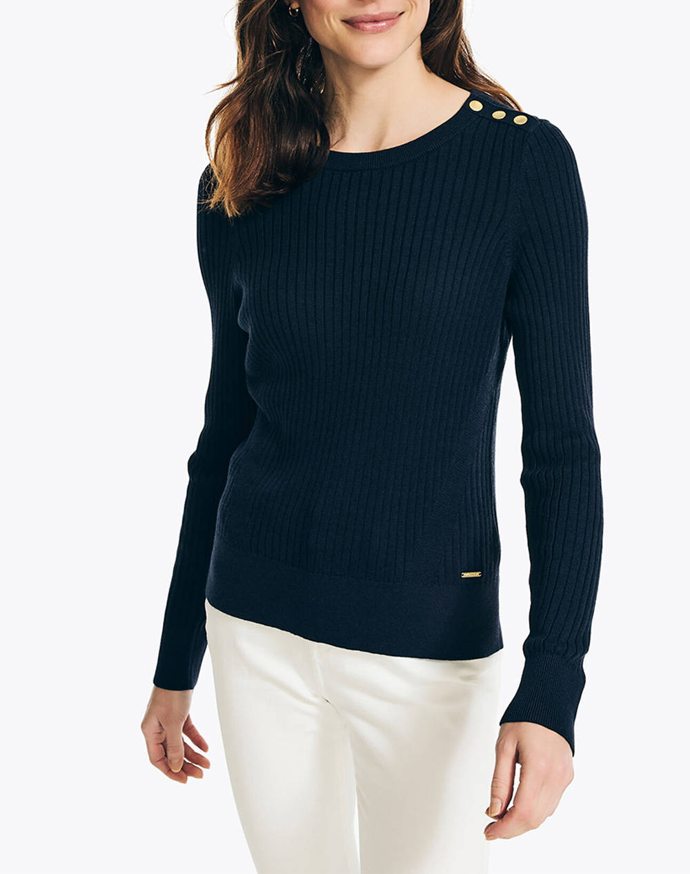 NAUTICA ПЛЕТЕНА БЛУЗА ΜΜ SUSTAINABLY CRAFTED RIBBED CREW NECK