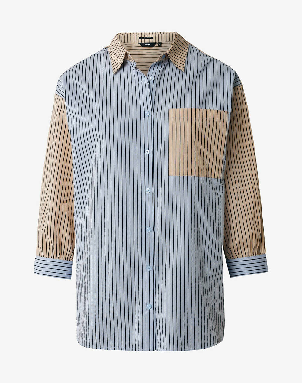 MEXX Pinstripe color block blouse