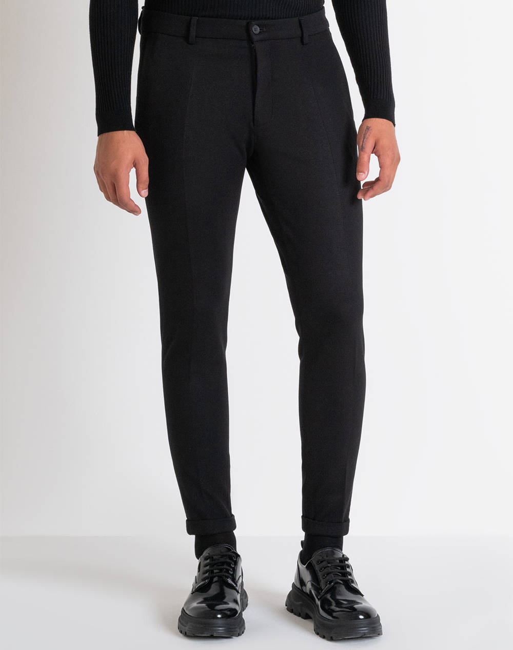 ANTONY MORATO MMTS00037FA150183 MIN OF 4 TROUSERS ASHE SUPER SKINNY FIT IN STRETCH TWILL VISCOSE NYLON BLENDED FABRIC МЪЖКИ ПАНТАЛОНИ