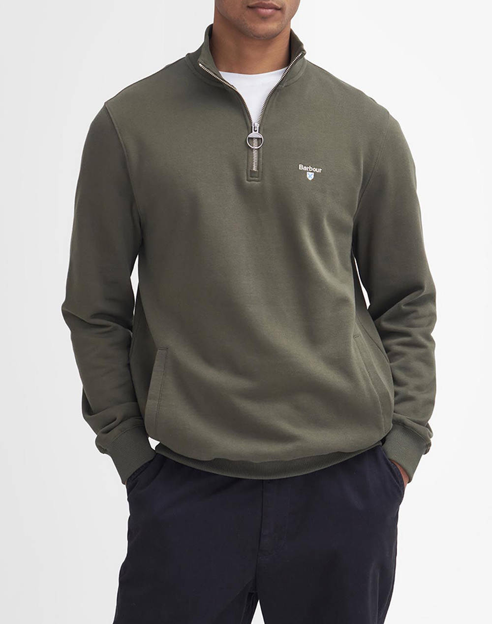 BARBOUR BECKHILL HALF ZIP SWEATSHIRT