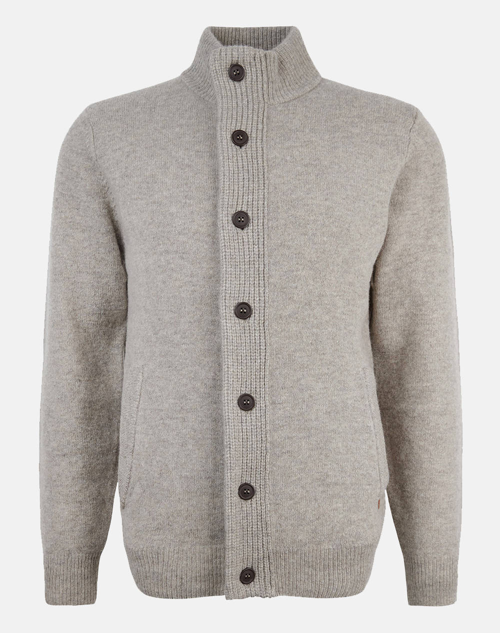 BARBOUR ESSENTIAL PATCH ZIP THROUGH KNITTED JUMPER