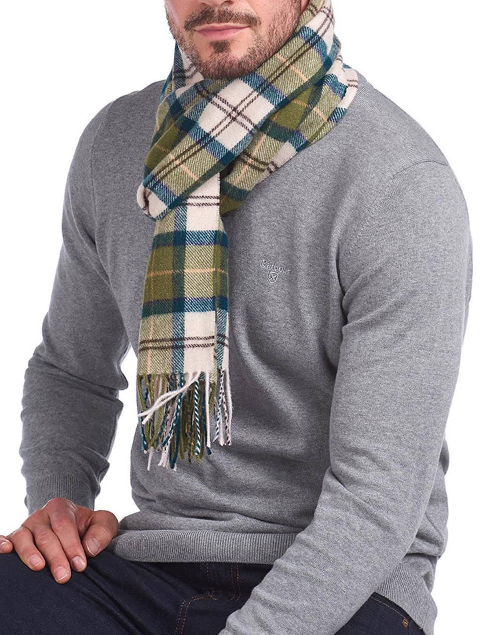 BARBOUR TARTAN LAMBSWOOL SCARF ШАЛ