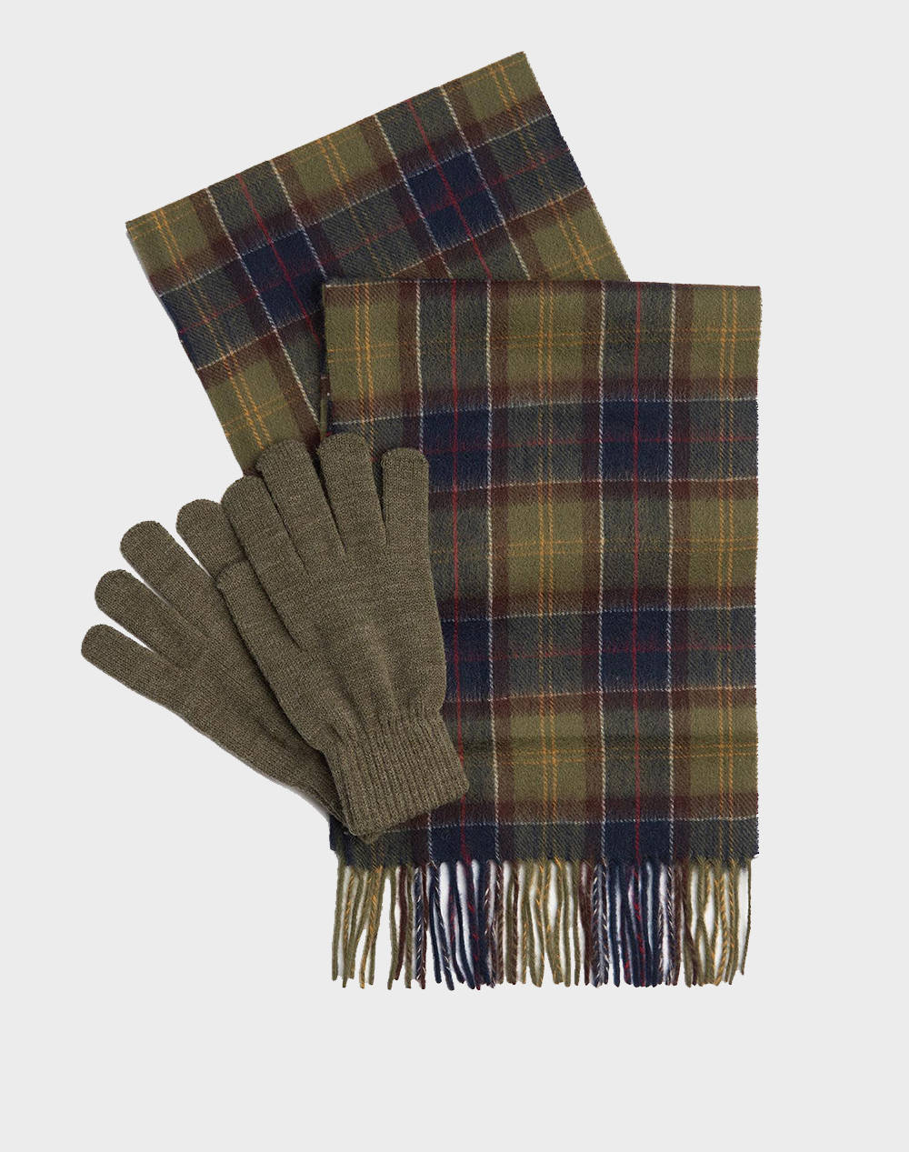 BARBOUR TARTAN SCARF & GLOVE GIFT SET SCARF-GLOVE SET