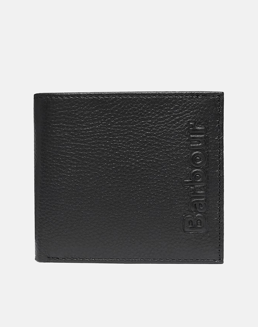 BARBOUR LOGO LEATHER BILLFOLD WALLET ПОРТФЕЙЛ (Размери: 11 x 10 см.)