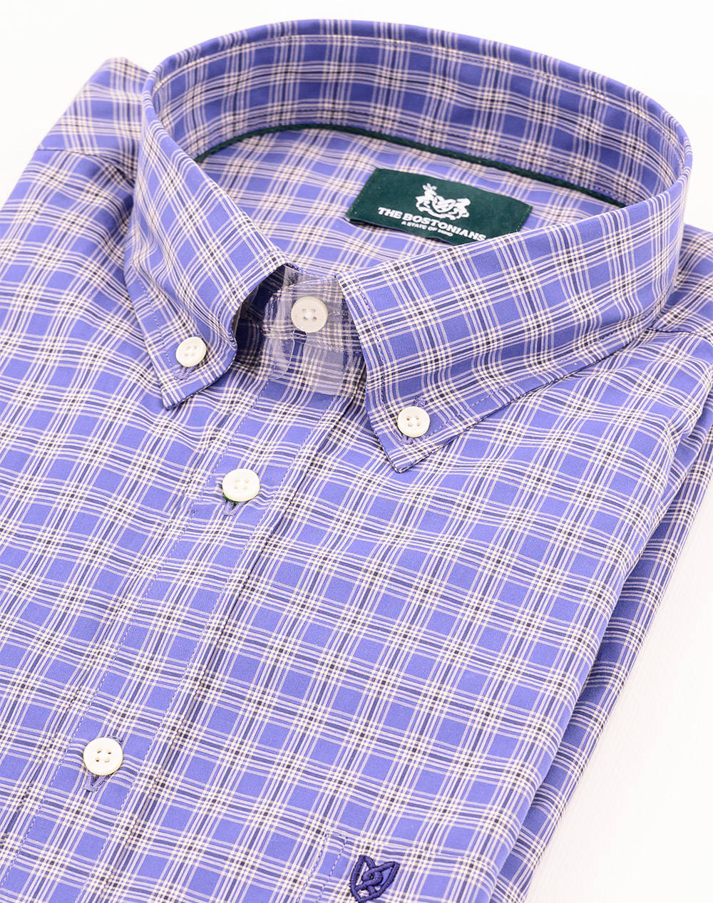 THE BOSTONIANS РИЗА MAVERICK POPLIN REGULAR FIT MedCheck POPLIN Button-down Regular FIT