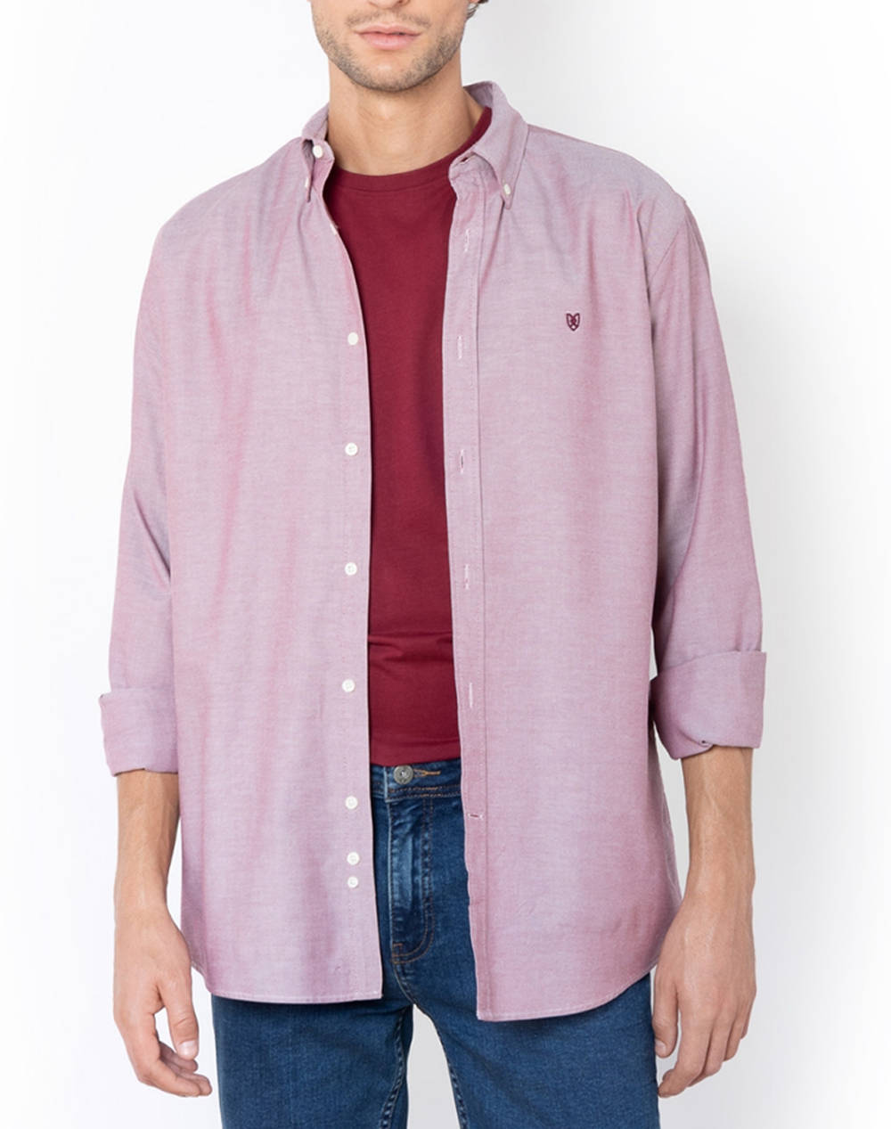 THE BOSTONIANS РИЗА OXFORD REGULAR FIT Plain OXFORD Button-down Regular Fit