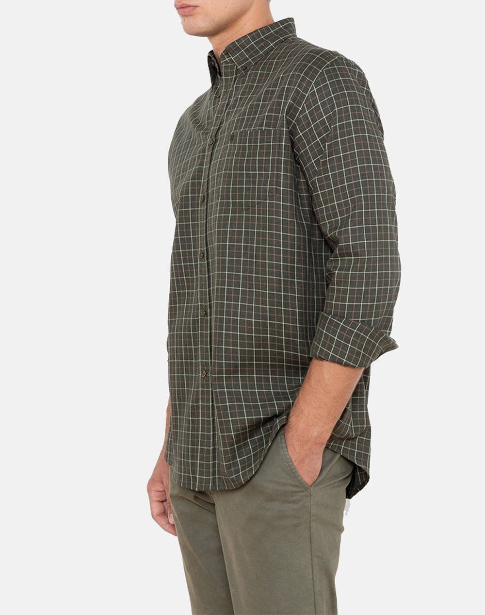 THE BOSTONIANS РИЗА MAVERICK TWILL REGULAR FIT MedCheck TWILL Button-down Regular FIT