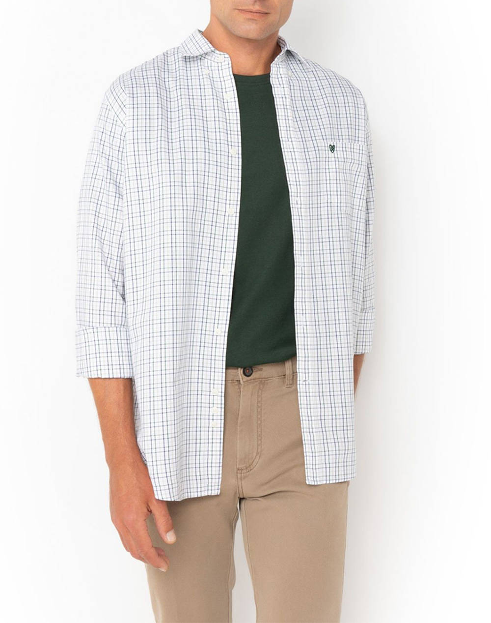 THE BOSTONIANS РИЗА MAVERICK TWILL REGULAR FIT MedCheck TWILL Button-down Regular FIT