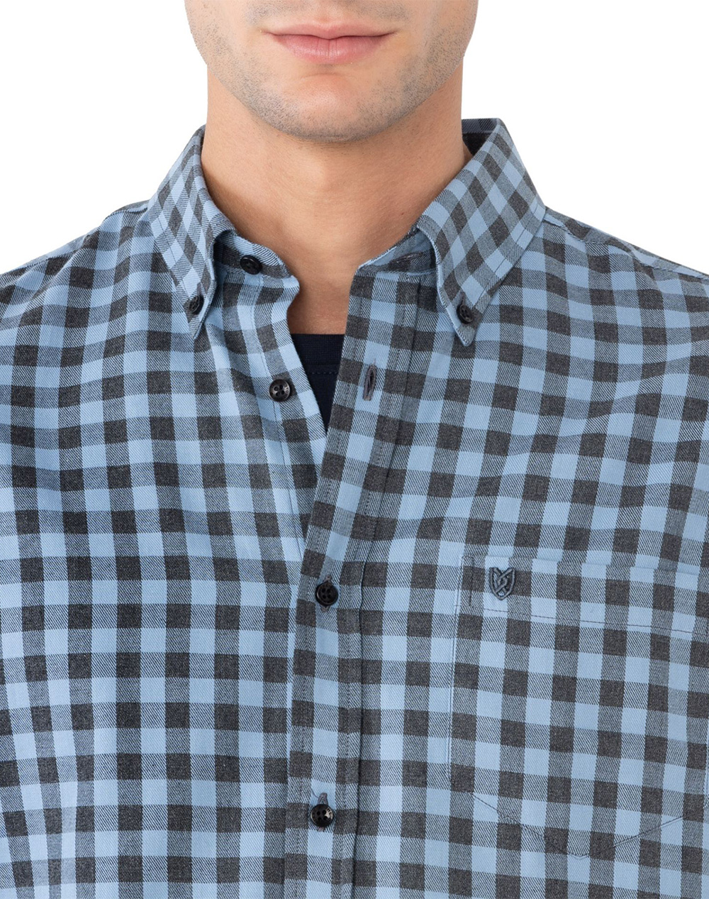 THE BOSTONIANS РИЗА MAVERICK TWILL REGULAR FIT MedCheck TWILL Button-down Regular FIT