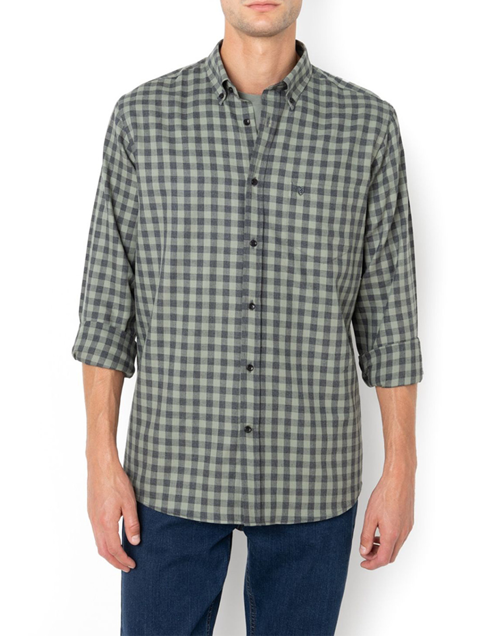 THE BOSTONIANS РИЗА MAVERICK TWILL REGULAR FIT MedCheck TWILL Button-down Regular FIT