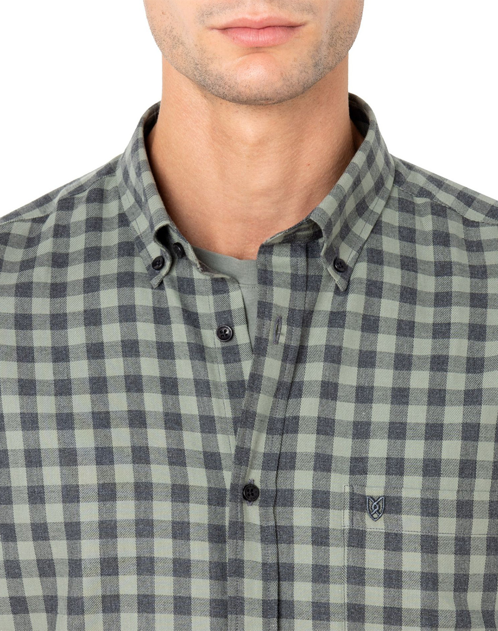 THE BOSTONIANS РИЗА MAVERICK TWILL REGULAR FIT MedCheck TWILL Button-down Regular FIT