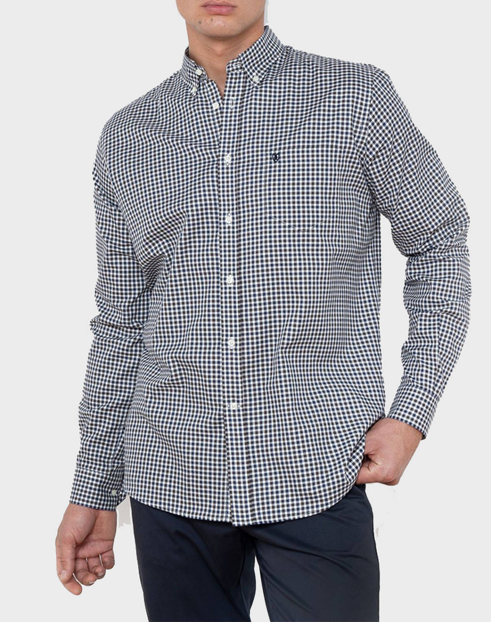 THE BOSTONIANS РИЗА CHESTER REGULAR FIT MiniCheck FLANNEL Buttondown Regular FIT