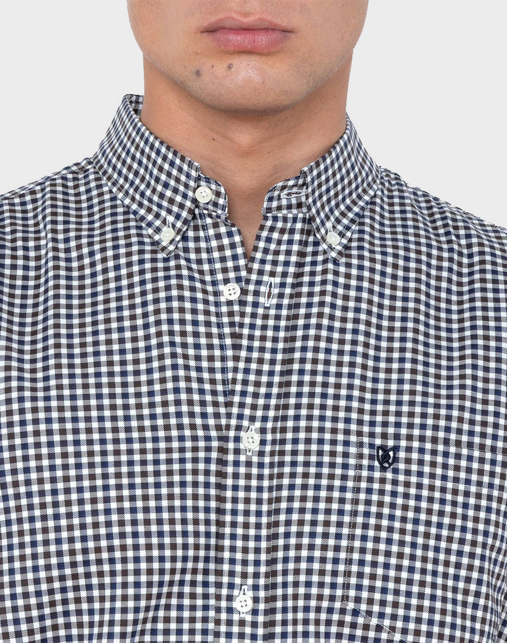 THE BOSTONIANS РИЗА CHESTER REGULAR FIT MiniCheck FLANNEL Buttondown Regular FIT