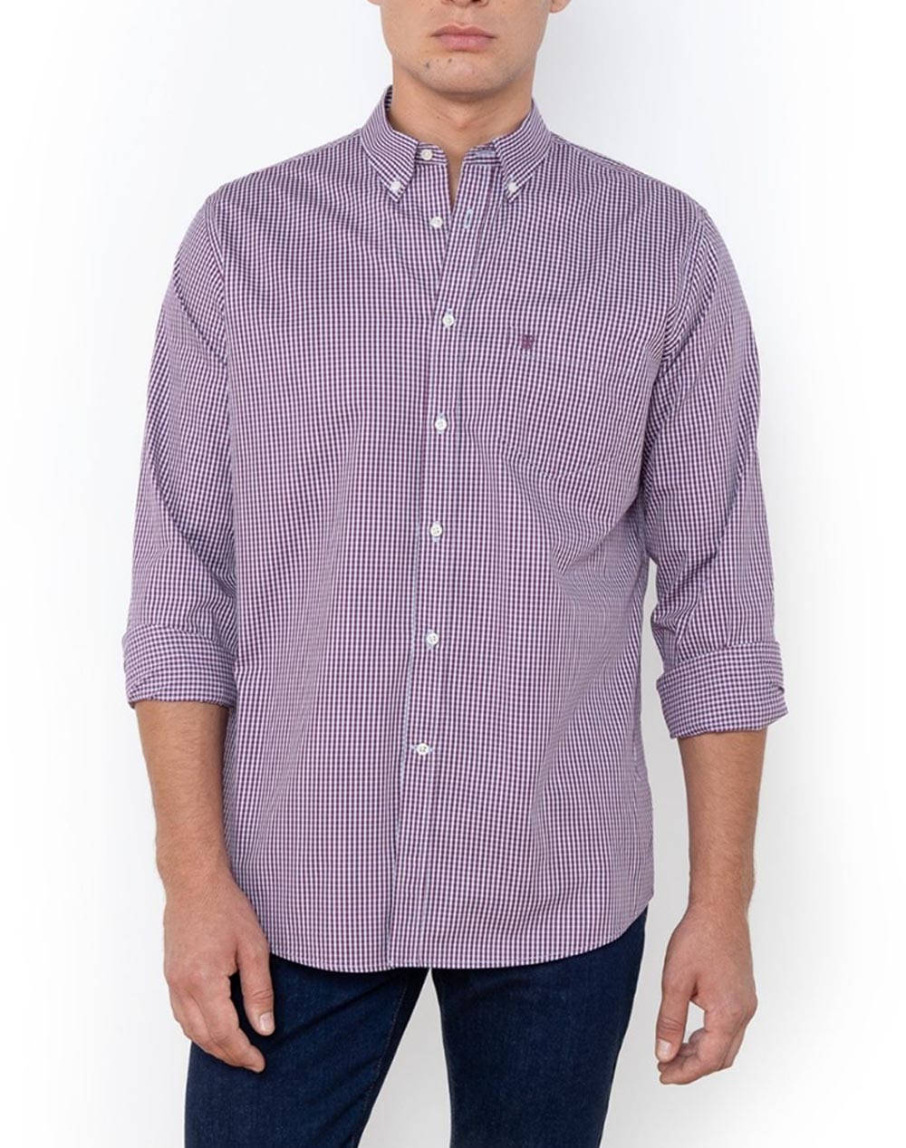 THE BOSTONIANS РИЗА CHESTER ПОПЛИН REGULAR FIT MiniCheck POPLIN Button-down Regular FIT