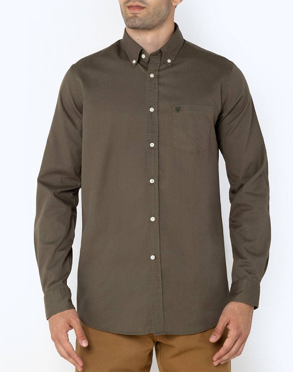 THE BOSTONIANS РИЗА REGULAR FIT Plain GABARDINE Button-down Regular Fit