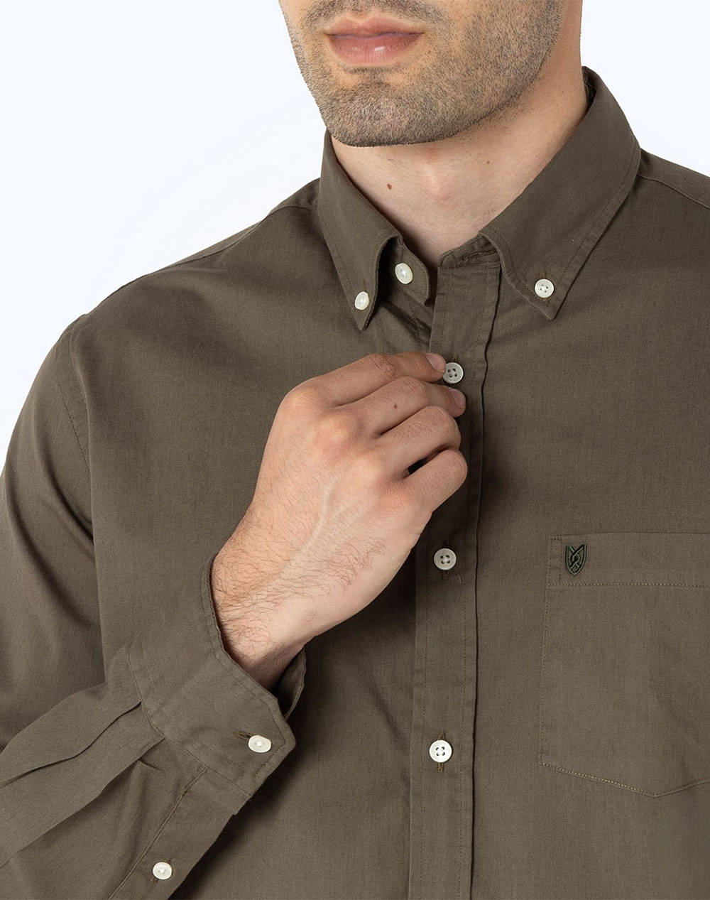 THE BOSTONIANS РИЗА REGULAR FIT Plain GABARDINE Button-down Regular Fit