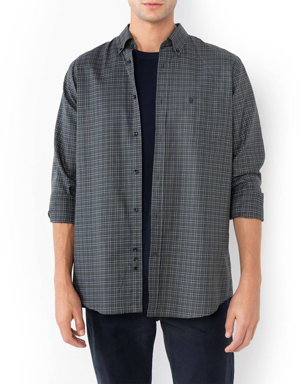 THE BOSTONIANS РИЗА MAVERICK TWILL REGULAR FIT MedCheck TWILL Button-down Regular FIT