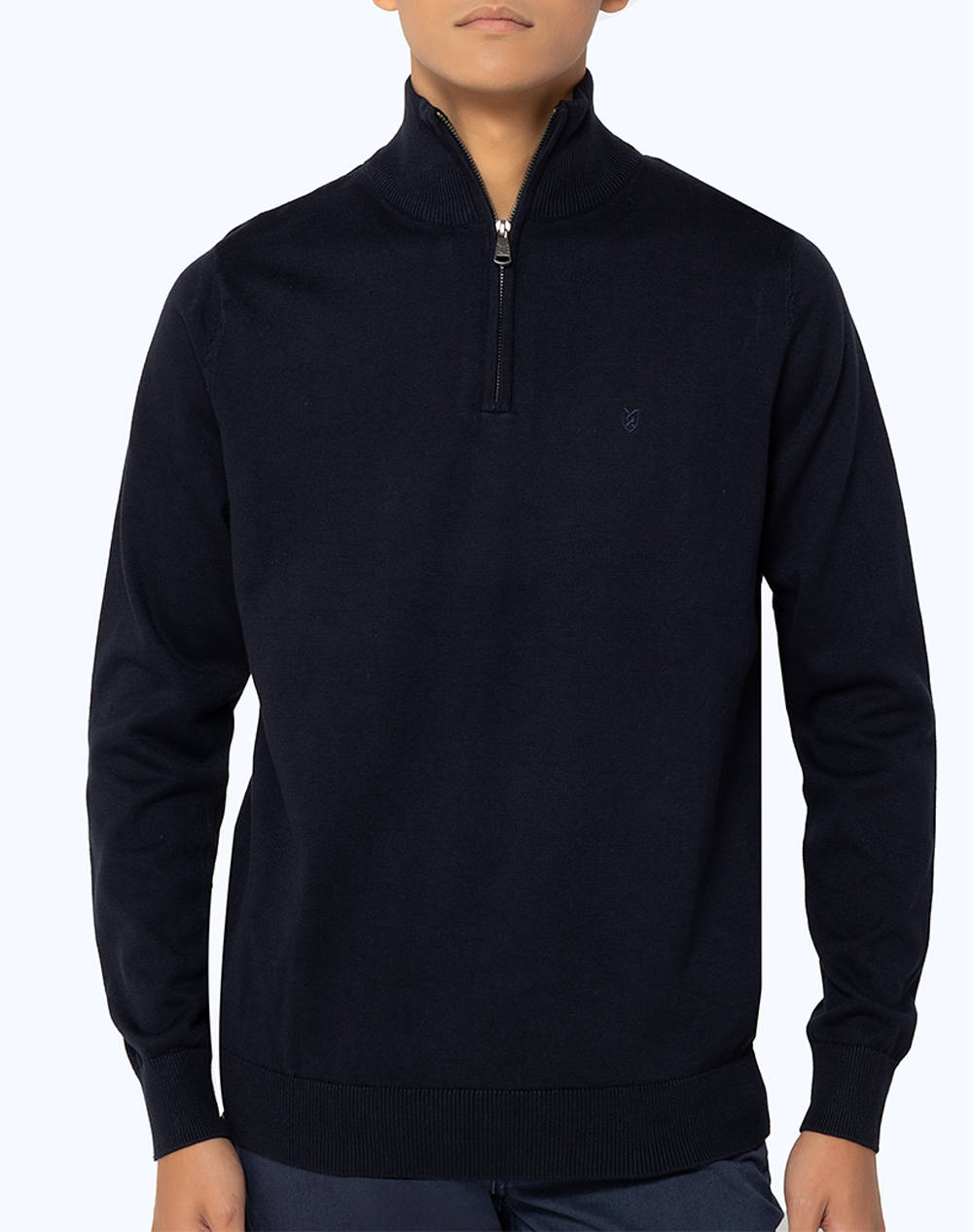 THE BOSTONIANS ПЛЕТЕНА МАТЕРИЯ HALF-ZIP REGULAR FIT