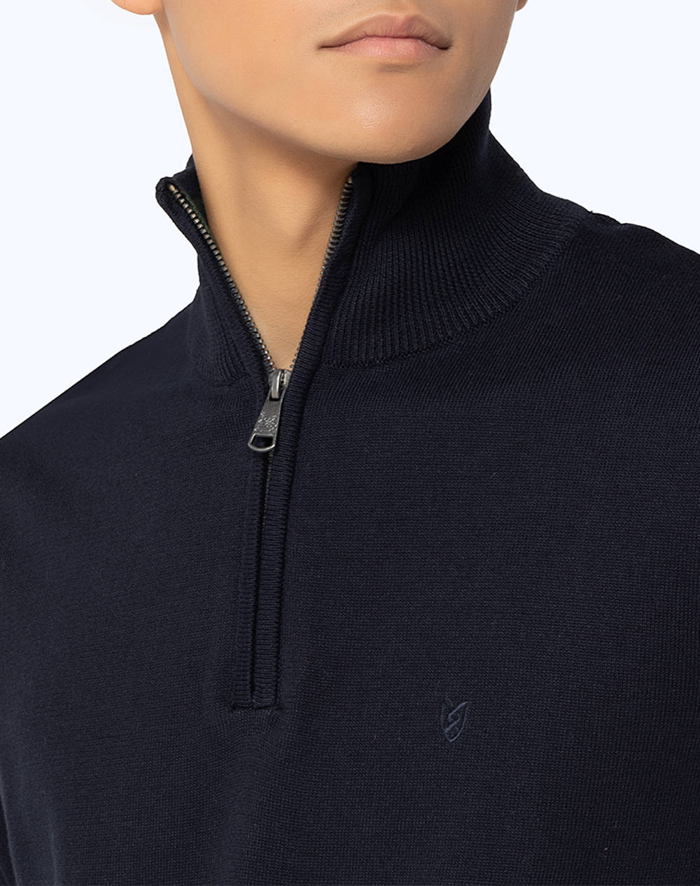 THE BOSTONIANS ПЛЕТЕНА МАТЕРИЯ HALF-ZIP REGULAR FIT