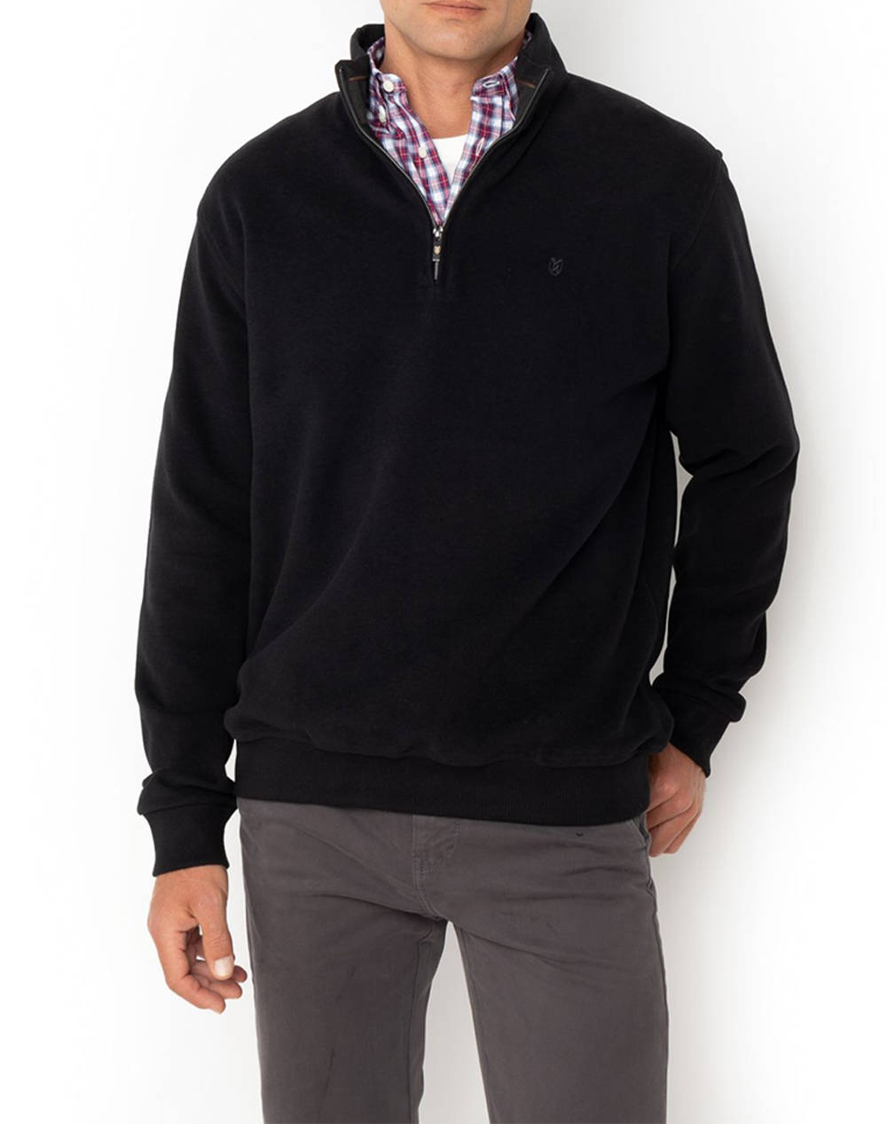 THE BOSTONIANS COTTON SWEATSHIRT HALF ZIP REGULAR FIT