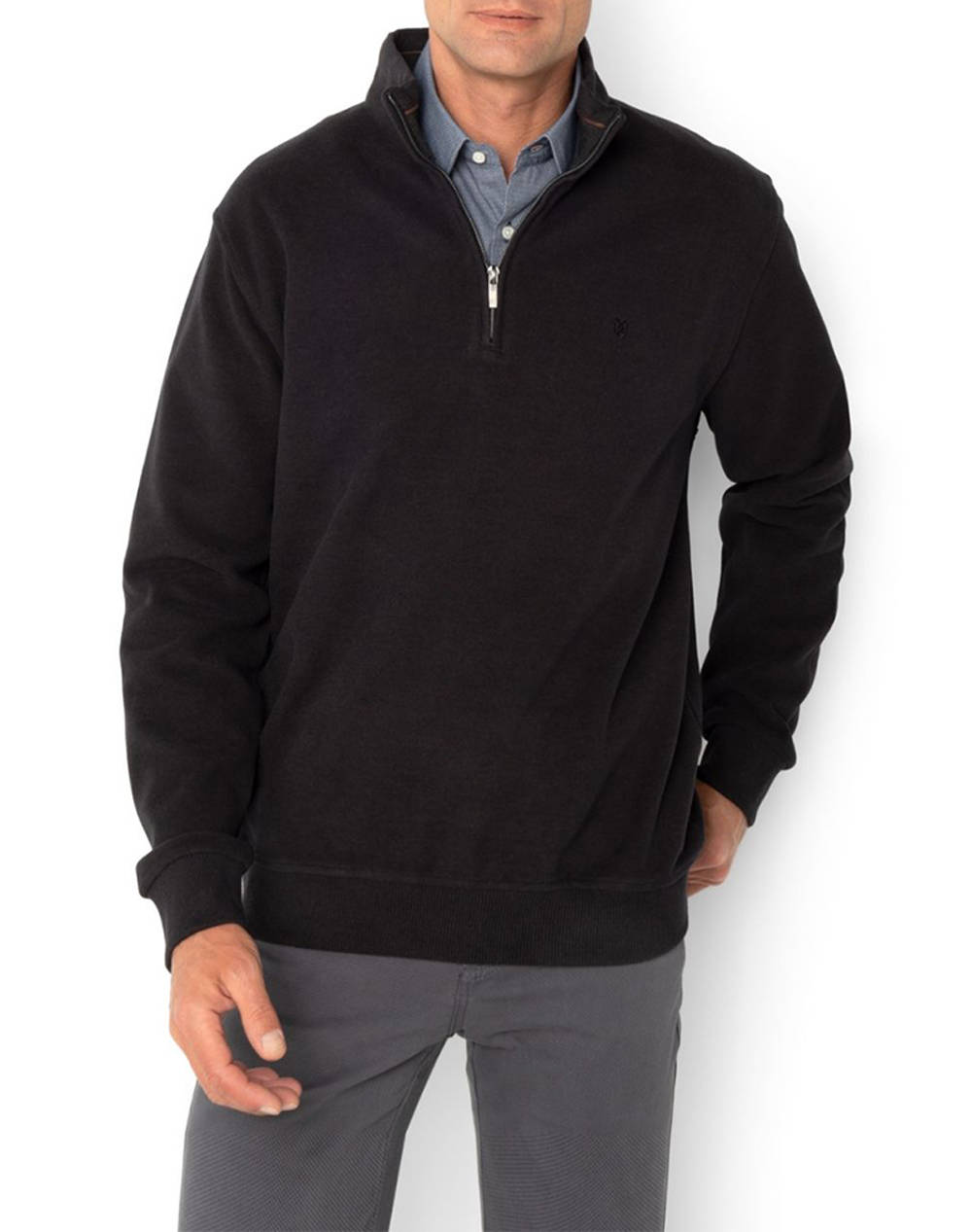 THE BOSTONIANS COTTON SWEATSHIRT HALF ZIP REGULAR FIT