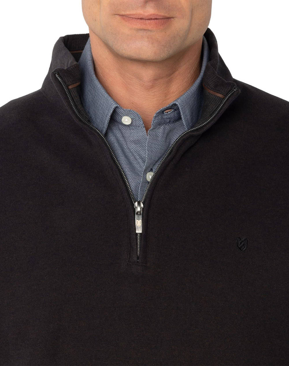 THE BOSTONIANS COTTON SWEATSHIRT HALF ZIP REGULAR FIT